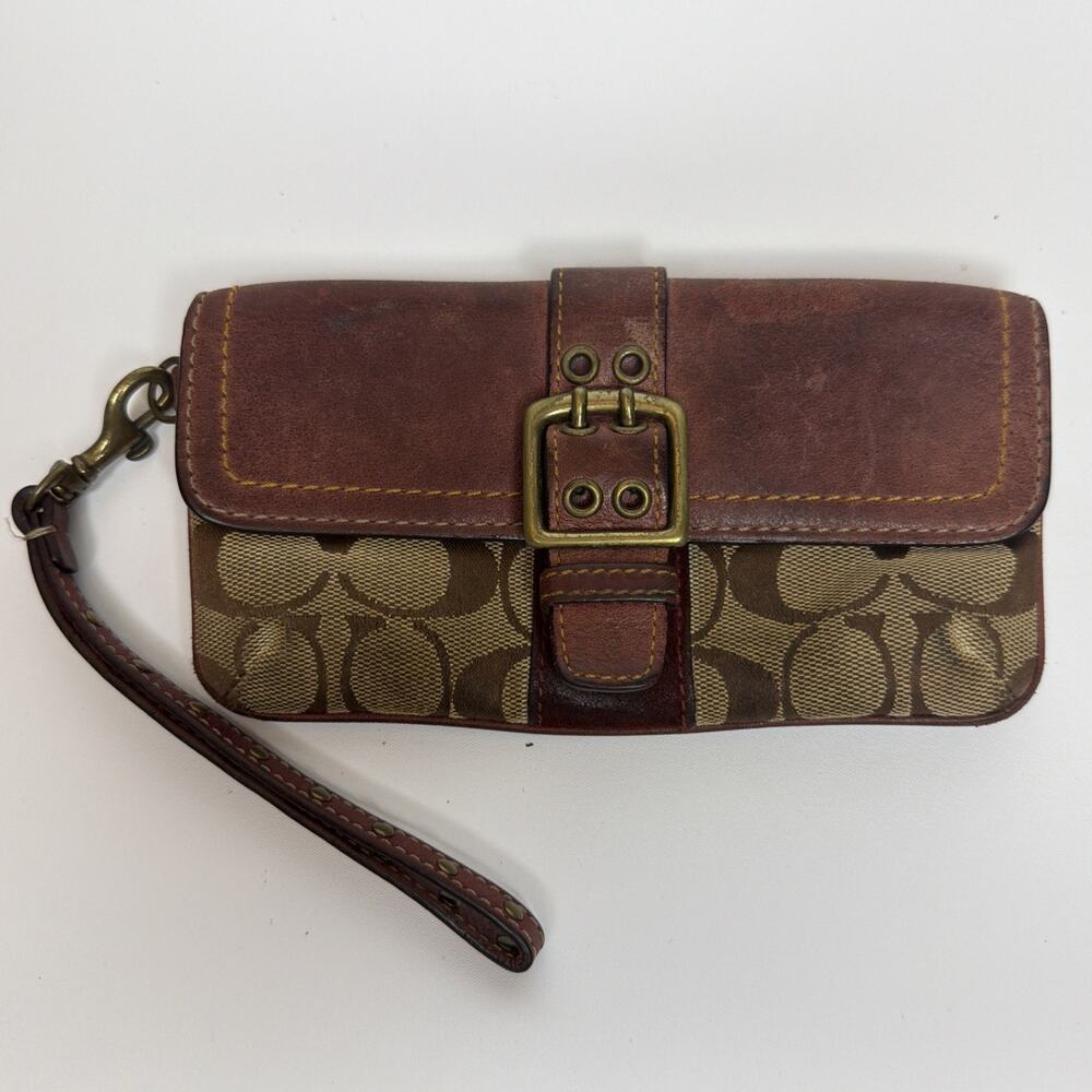 VTG Y2K Coach Special Edition 2004 Fall Mini Bag Burgundy Leather With Wallet - Picture 14 of 16